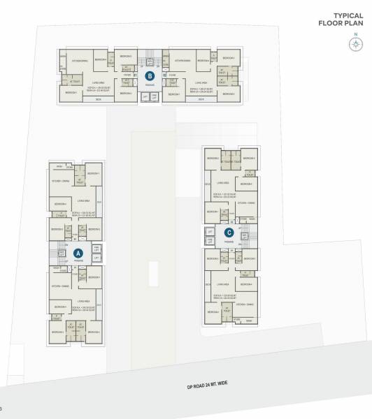  the-boulevard-homes Block A B And C Cluster Plan for Typical Floor