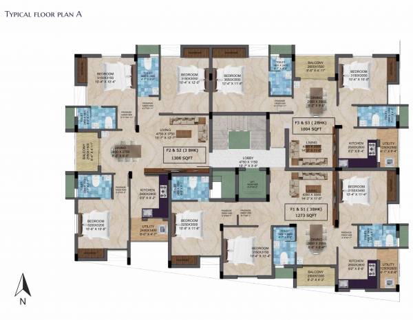  harmony Block A Cluster Plan from 1st to 2nd Floor