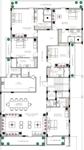  ghar-platinum-floors-4000-sqft Apna Ghar Platinum Floors 4000 Sqft Cluster Plan from 1st to 4th Floor
