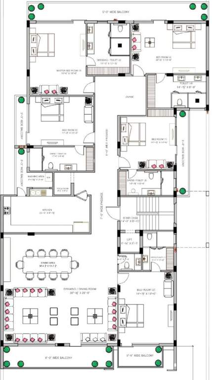  ghar platinum floors 4000 sqft Apna Ghar Platinum Floors 4000 Sqft Cluster Plan from 1st to 4th Floor