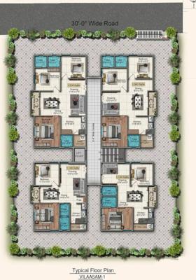  vilaasam-1-and-2 Block A Cluster Plan from 1st to 5th Floor
