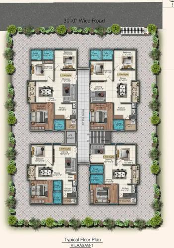  vilaasam-1-and-2 Block A Cluster Plan from 1st to 5th Floor