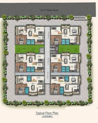  vilaasam-1-and-2 Block B Cluster Plan from 1st to 5th Floor