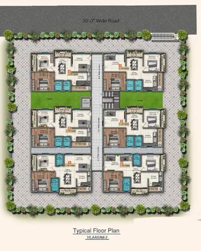  vilaasam-1-and-2 Block B Cluster Plan from 1st to 5th Floor