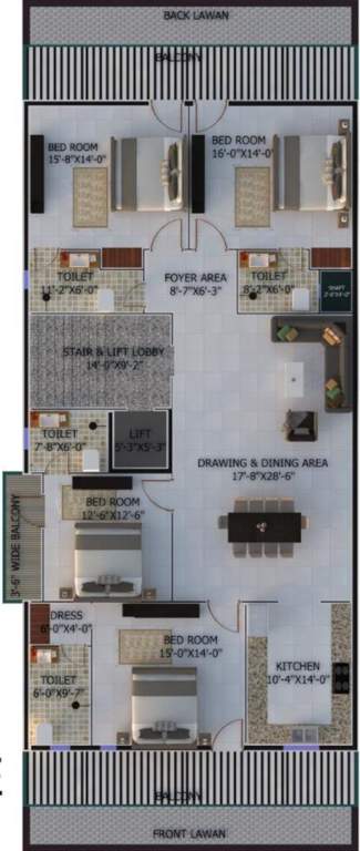  ghar diamond floors 3200 sq ft Ghar Diamond Floors 3200 Sq Ft Cluster Plan For Typical Floor Plan