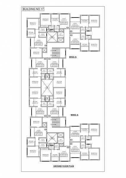  residency-3 Building No 17 Wing A Cluster Plan