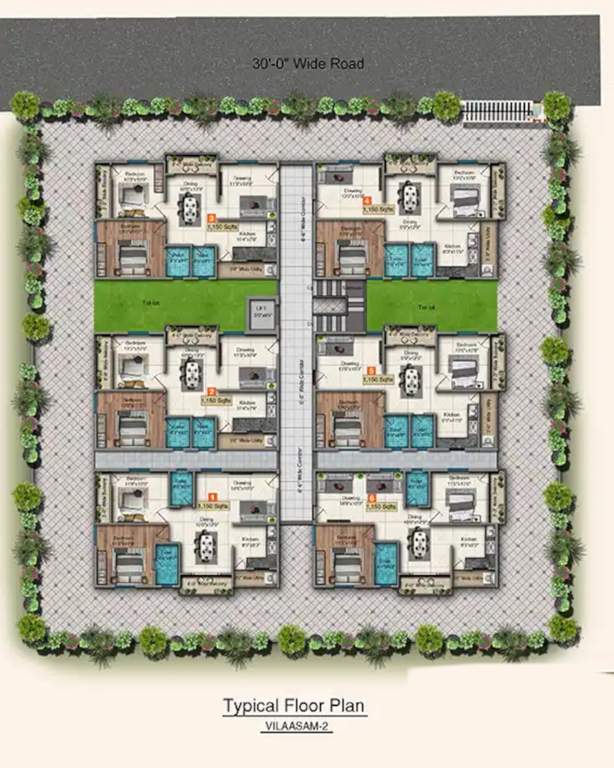  vilaasam ii Vilaasam II Cluster Plan from 1st to 5th Floor