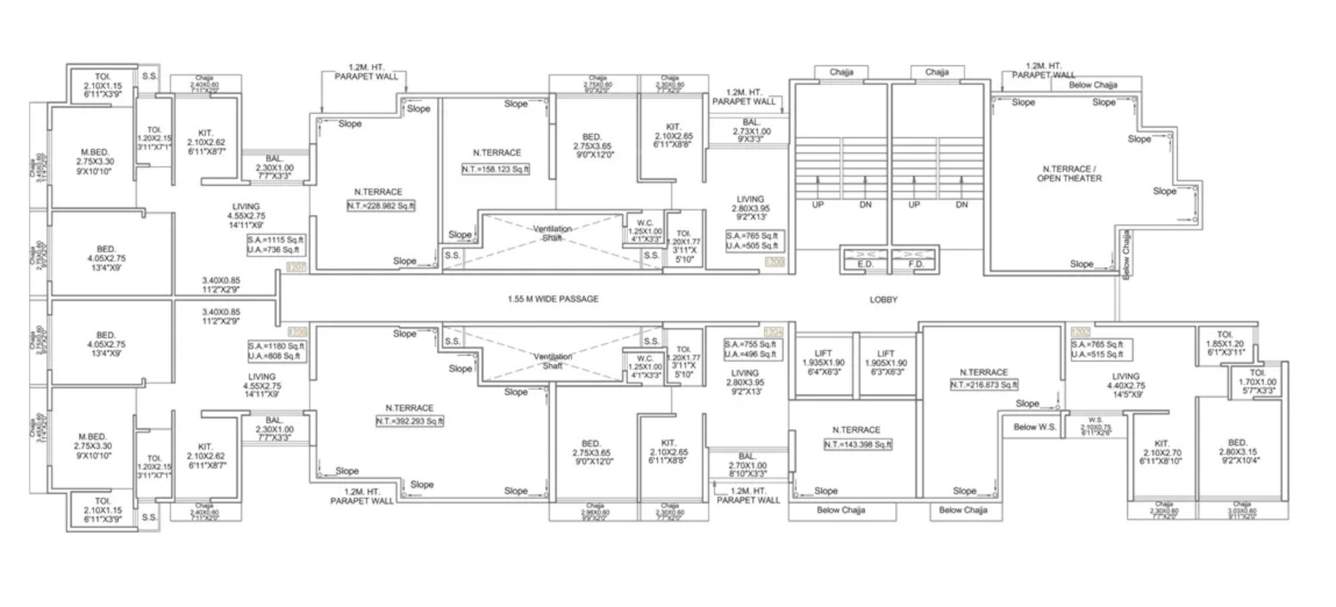  bliss Bliss Cluster Plan for 12th Floor