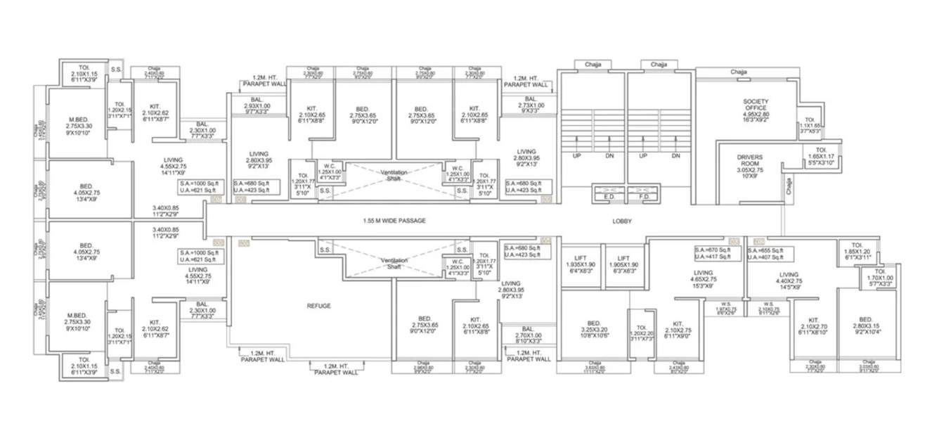  bliss Bliss Cluster Plan for 8th Floor