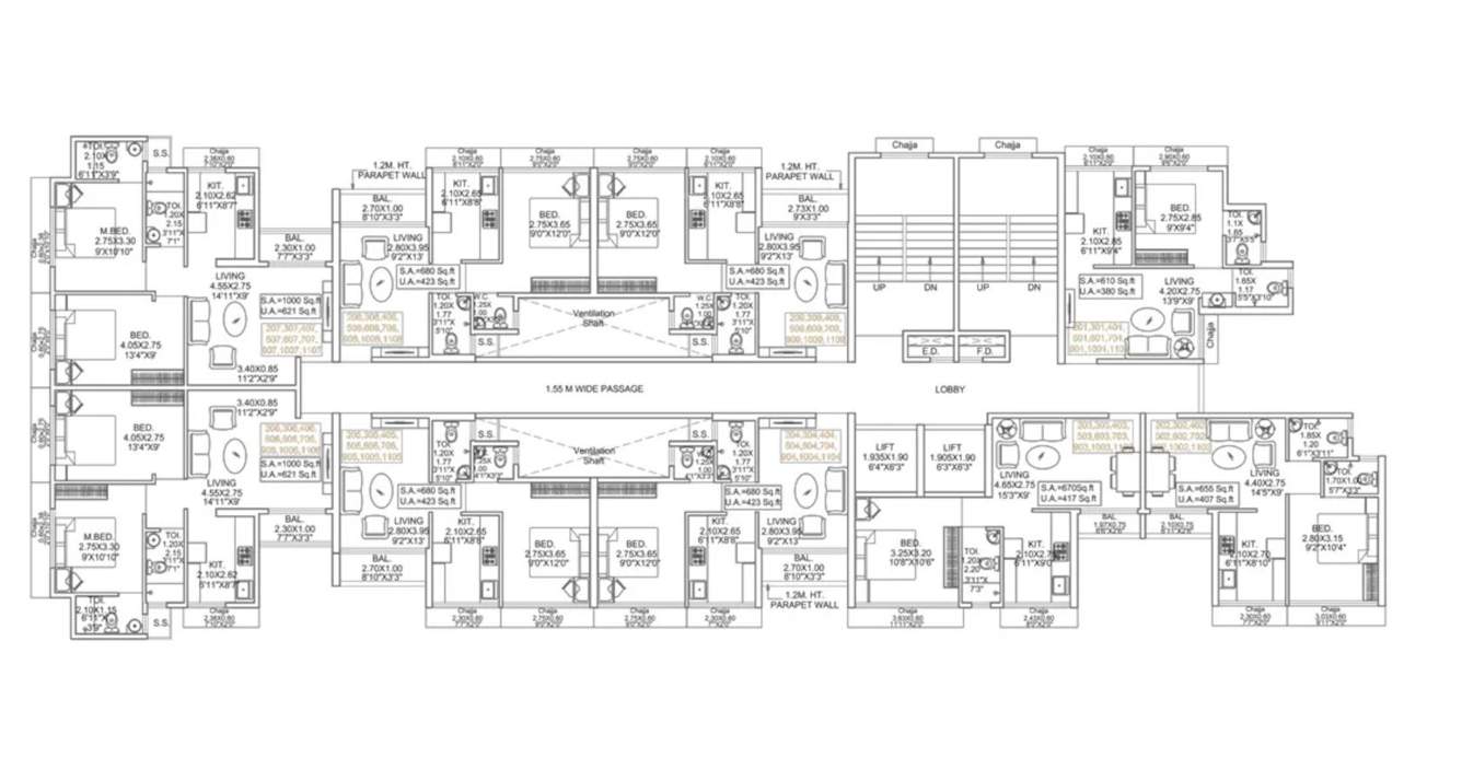  bliss Bliss Cluster Plan from 2nd to 11th Floor
