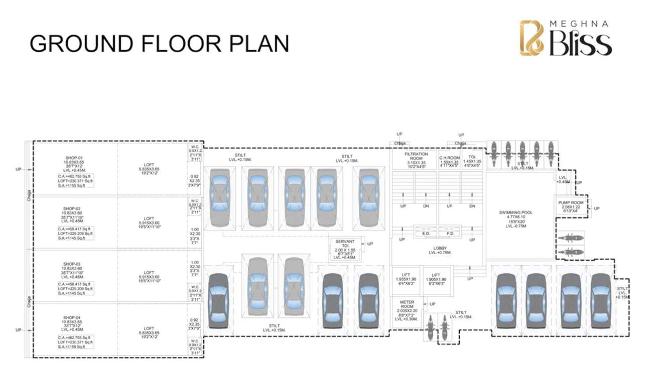  bliss Bliss Ground Floor Cluster Plan