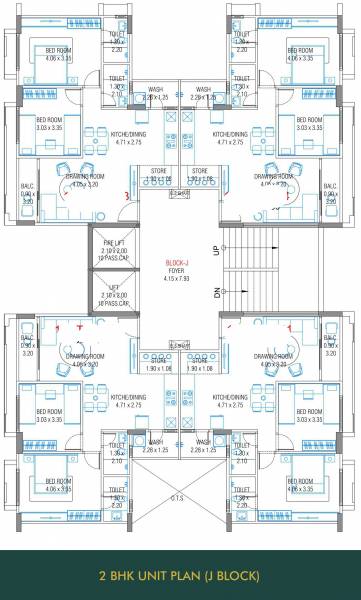  kingston J Typical Cluster Plan