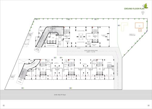  suryansh-sanidhya-shivalaya Block B,C,D & E Ground Floor Cluster Plan