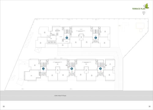  suryansh-sanidhya-shivalaya Block B,C,D & E Terrace Floor luster Plan
