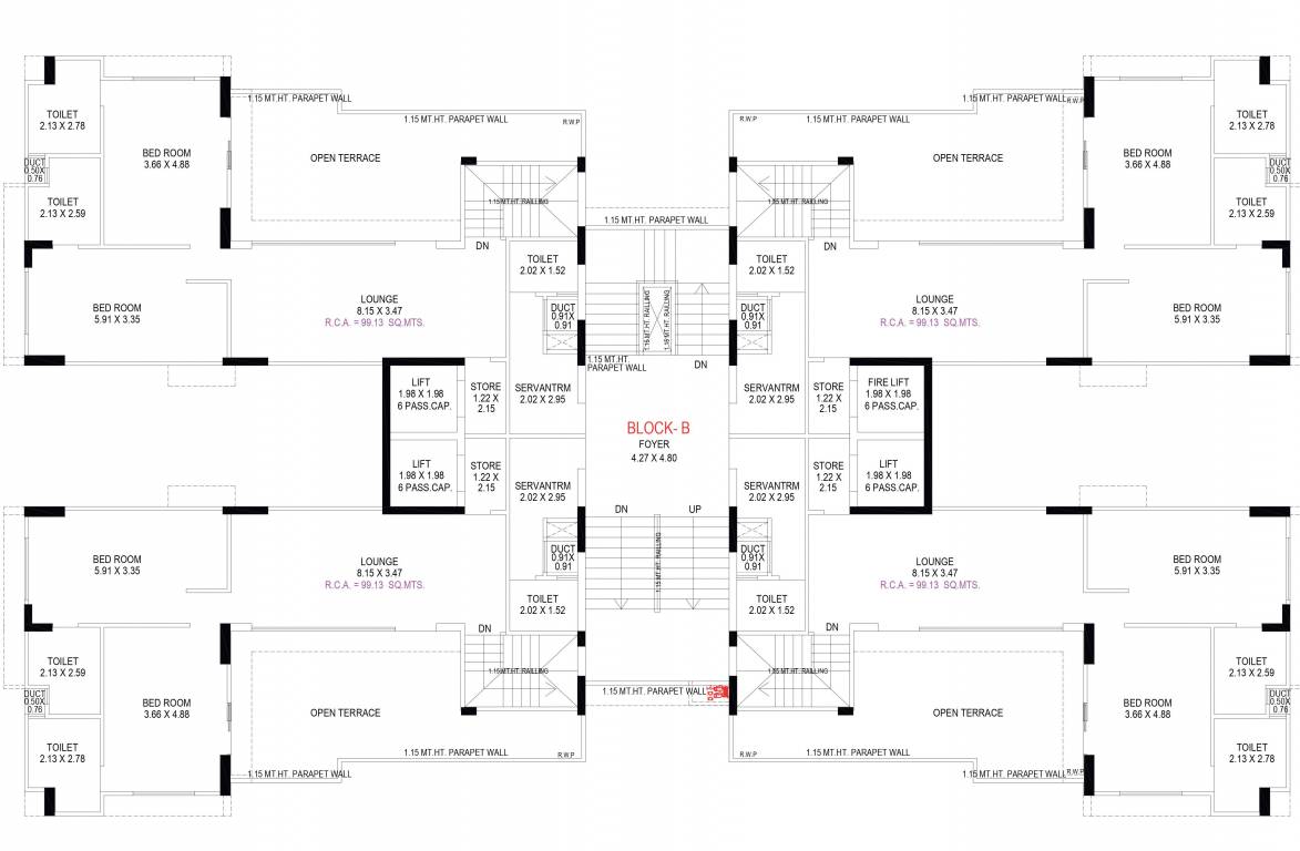 swati premier Block B Cluster Plan For 19th Floor