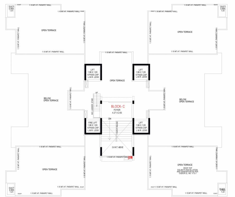 swati premier Block C Cluster Plan For Terrace