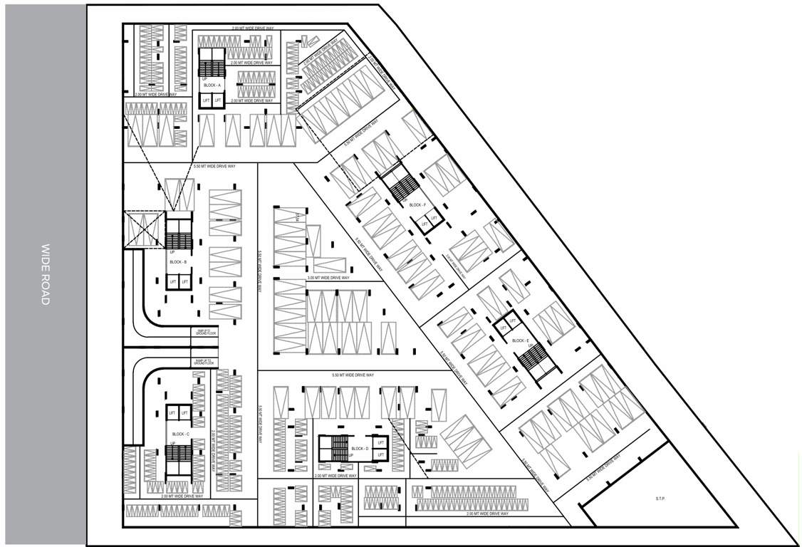  vista two Block A,B,C,D,E And F Cluster Plan For Basement Plan