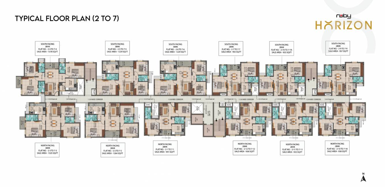  horizon Horizon Cluster Plan from 2nd to 7th Floor