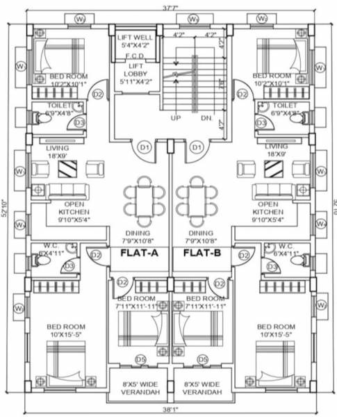  navratan Navratan Cluster Plan For Typical Floor Plan