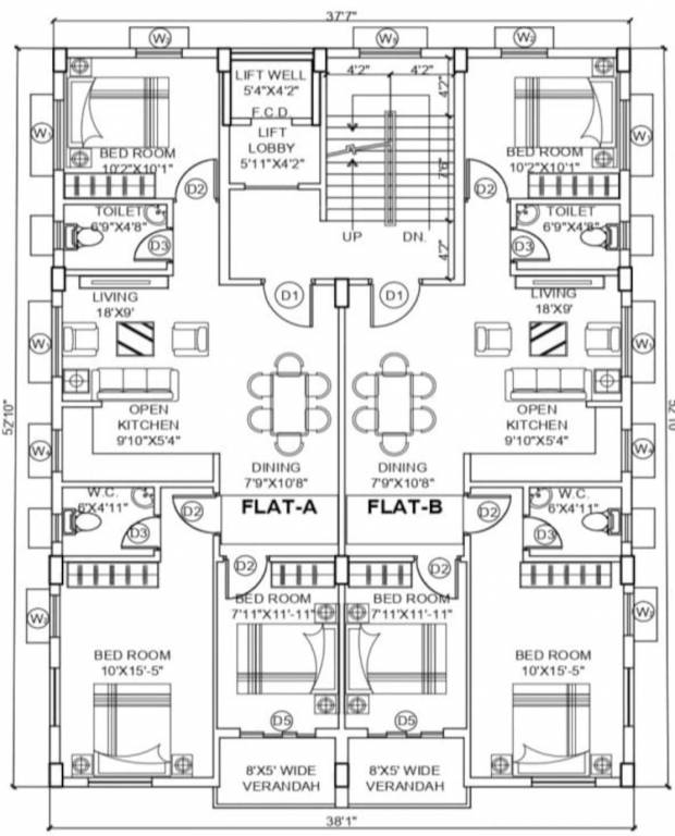  navratan Navratan Cluster Plan For Typical Floor Plan
