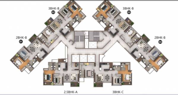  arbano-towers Tower 74 Cluster Plan