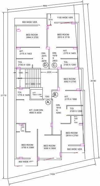  sampurna Sampurna Cluster Plan From 1st To 3rd Floor