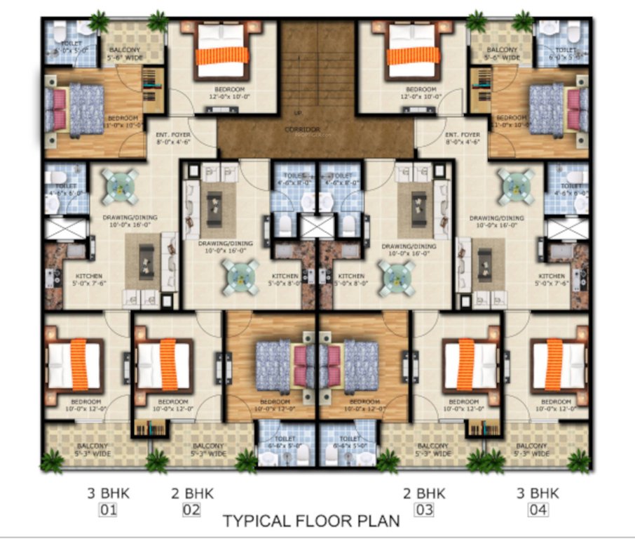  orchid heights Block A Cluster Plan from 1st to 4th Floor