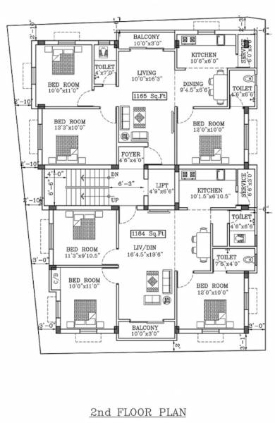  thirumala-flats Thirumala Flats Cluster Plan for 2nd Floor