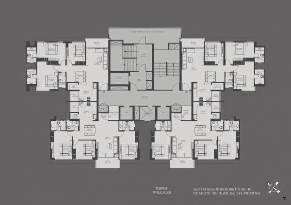  accolade Block B Cluster Plan for Typical Floor