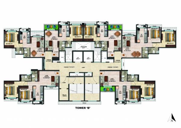  mantram Tower A Cluster Plan