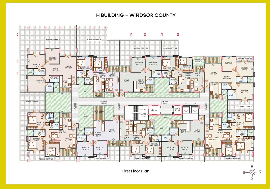  county phase iv wing h Windsor County Phase IV Wing H Cluster Plan For 1st Floor