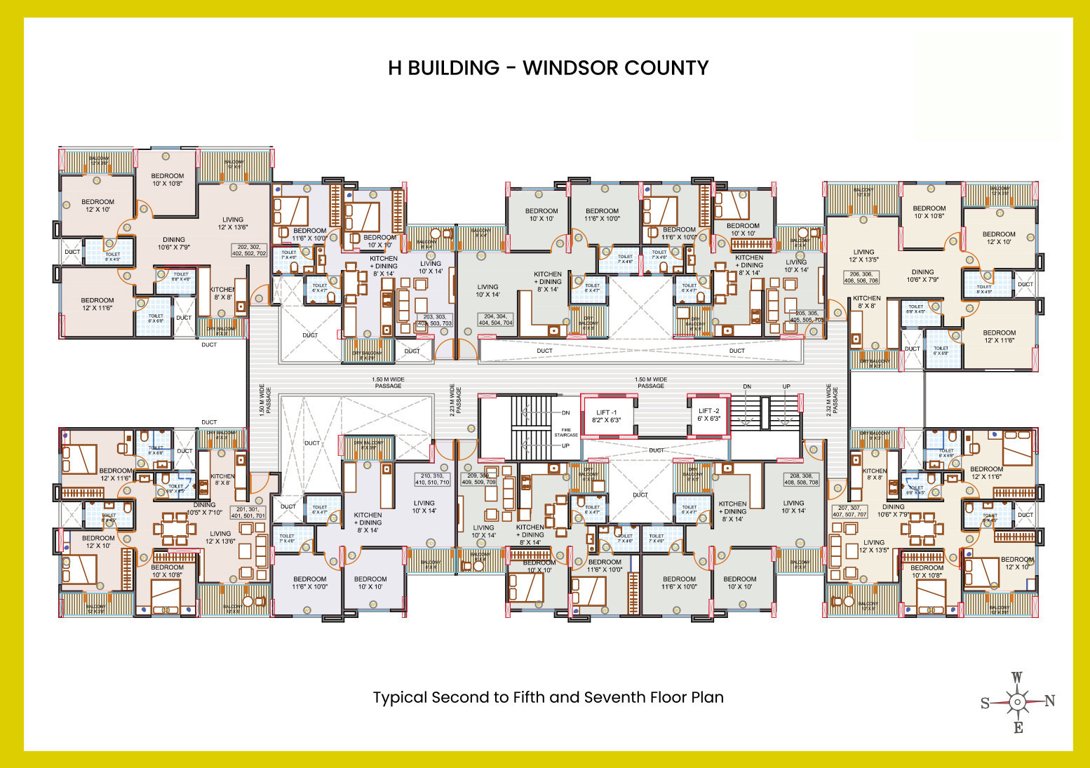  county phase iv wing h Windsor County Phase IV Wing H Cluster Plan From 2nd To 5th Floor & 7th Floor