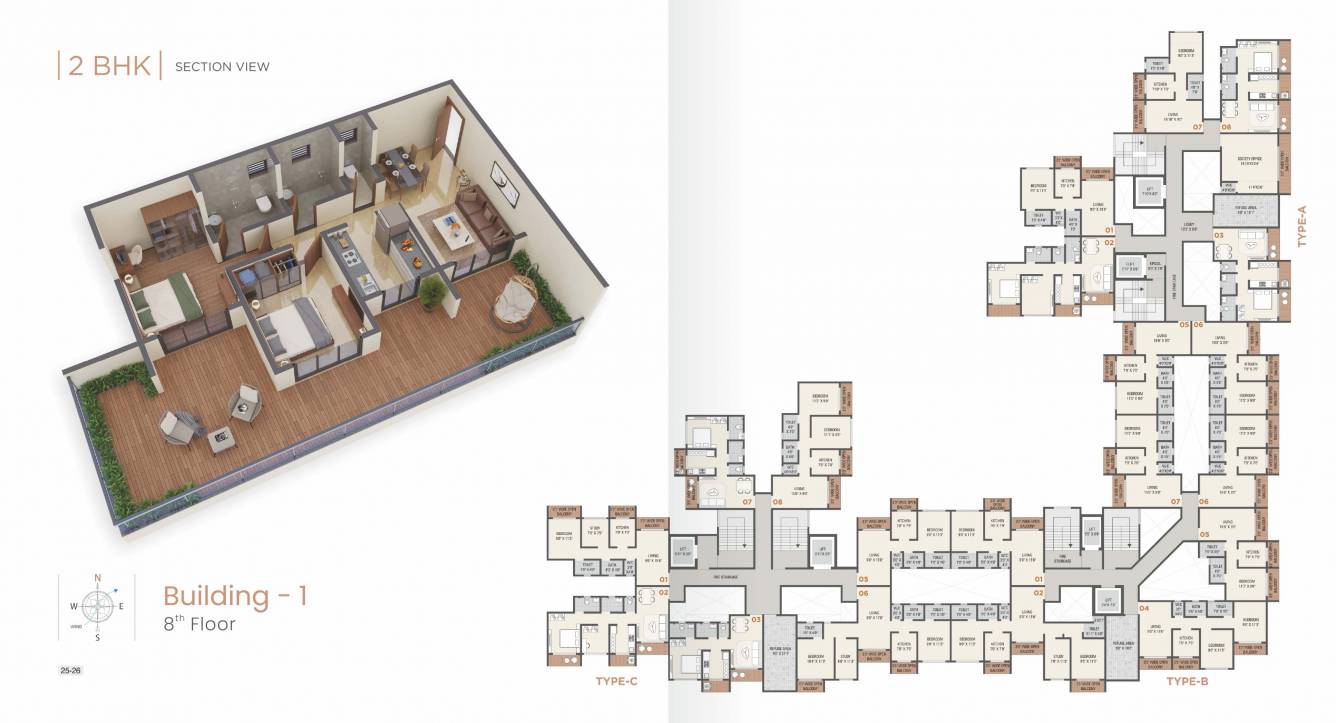  anand kuber complex phase 2 Building No 1 Type A B C Cluster Plan