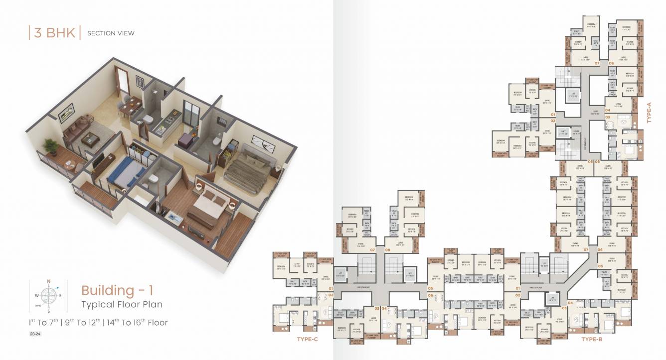  anand kuber complex phase 2 Building No 2 Type D E F Cluster Plan
