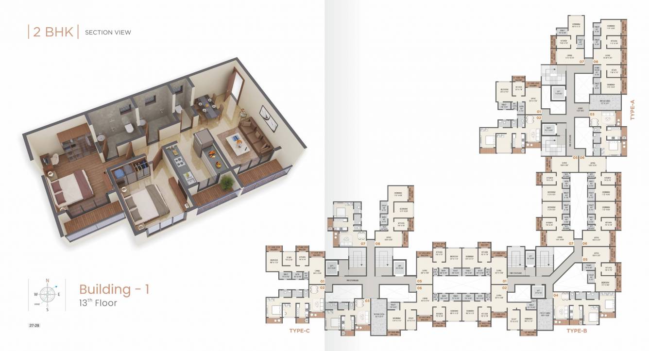  anand kuber complex phase 2 Building No 3 Type G H I Cluster Plan