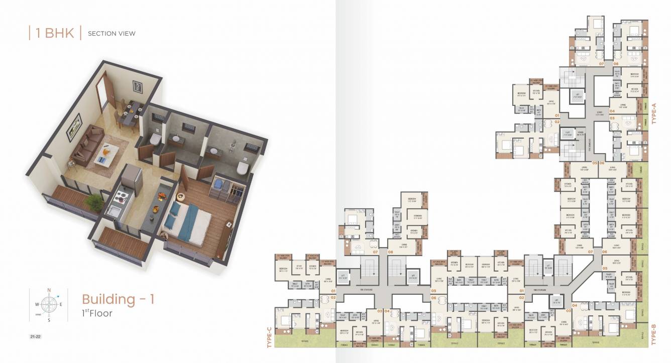  anand kuber complex phase 2 Building No 3 Type G H I Cluster Plan
