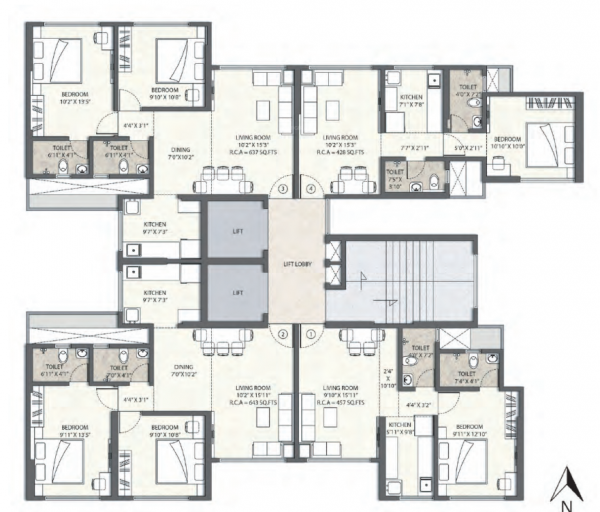  bliss-tower Bliss Tower Cluster Plan