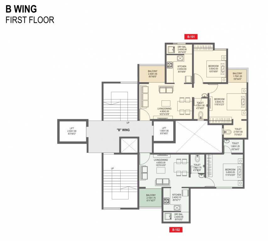  pride Wing B Cluster Plan