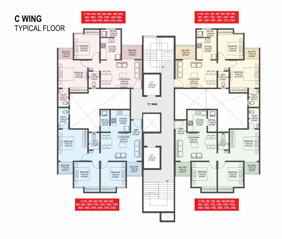  pride Wing B Cluster Plan
