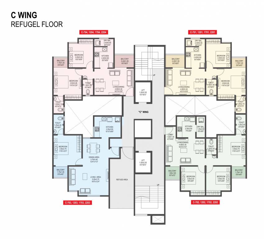  pride Wing B Cluster Plan