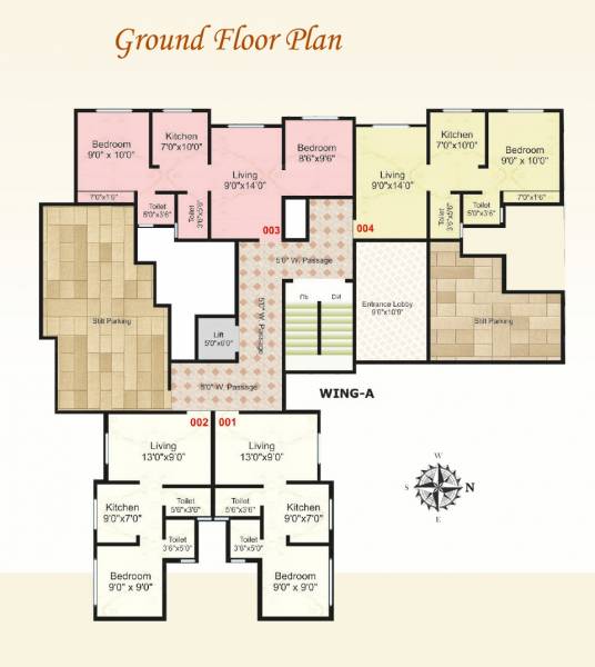  golden-bliss Bldg No 1 A Wing Cluster Plan