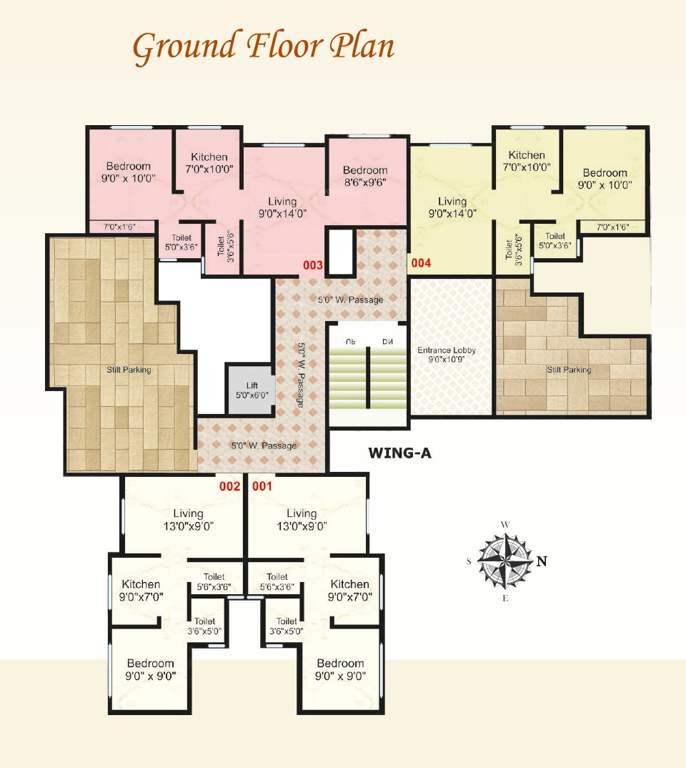  golden bliss Bldg No 1 A Wing Cluster Plan