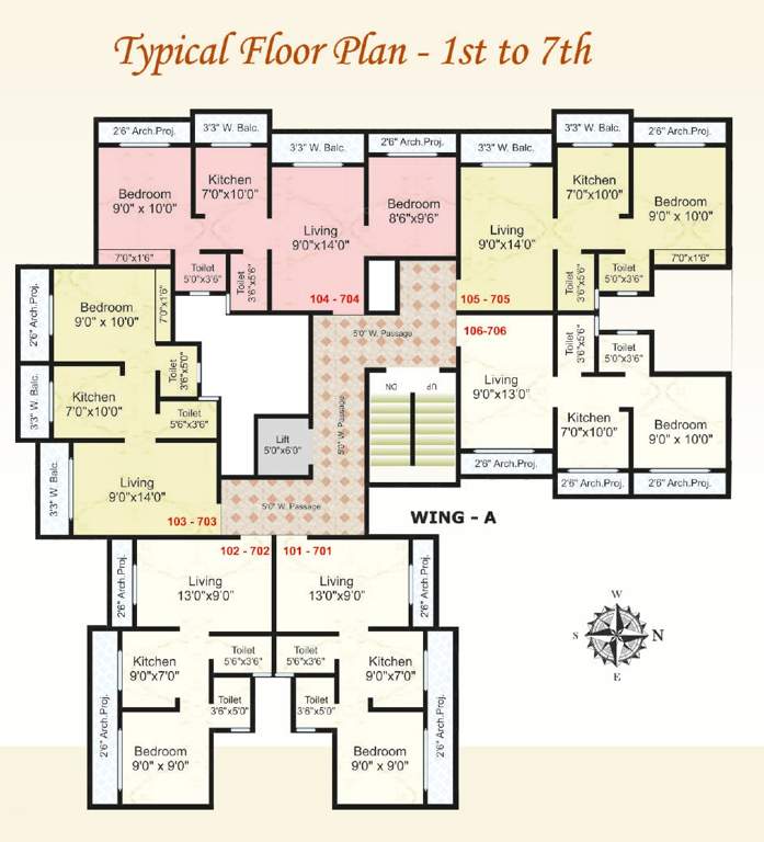  golden bliss Bldg No 1 A Wing Cluster Plan