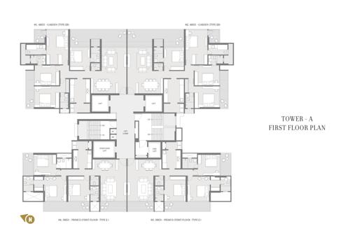  24k-manor-tower-a 24K Manor Tower A Cluster Plan for 1st Floor