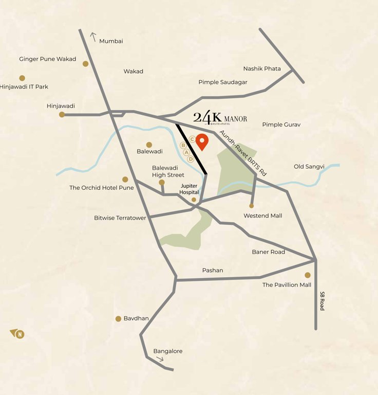  24k manor tower a Location Plan