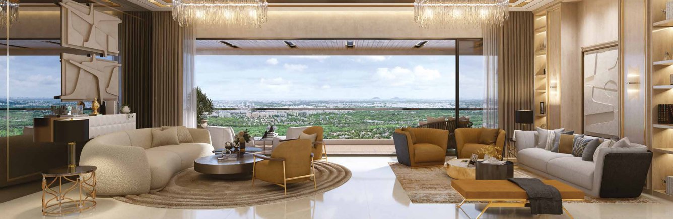  24k manor tower a Living Area