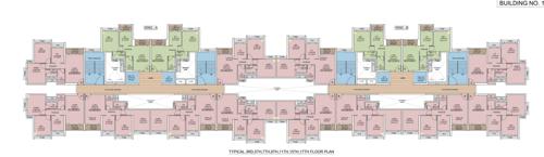  hill-creast Building No 1 - A Wing And B Wing Cluster Plan From 3rd To 17th Floor