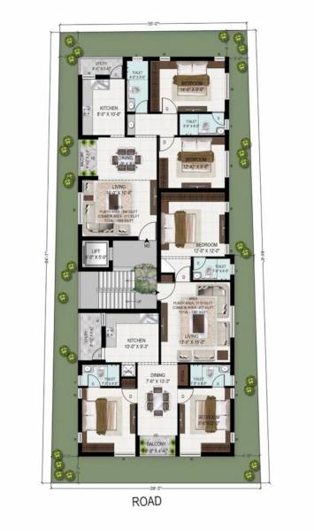  meadows Meadows Cluster Plan from 1st to 3rd Floor