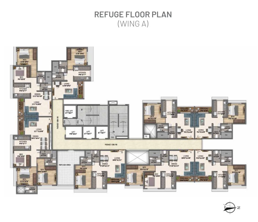  balaji sarvoday a wing b wing and e wing Cluster Plan
