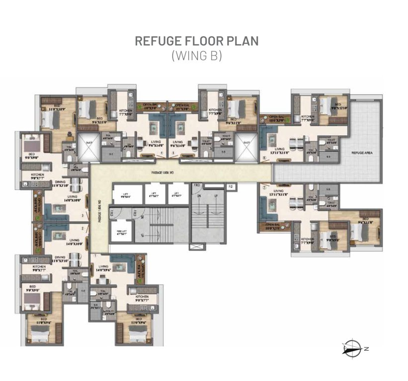  balaji sarvoday a wing b wing and e wing Cluster Plan